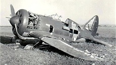 Sovětský Polikarpov I-16 sestřelený J. Drličkou na Avii B.534 dne 7.9.1941.