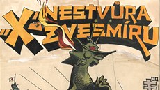 Kája Saudek: plakát k filmu X - nestvra z vesmíru (nerealizovaný návrh)