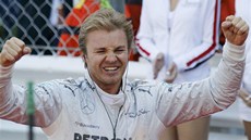 Nico Rosberg slaví svj triumf ve Velké cen Monaka