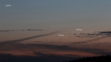 I na Broumovsku bylo mo�né sledovat trojitou konjunkci planet. Pro �tená�e