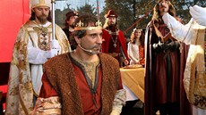 David Suchaípa jako král na Vinohradském vinobraní (21. záí 2009)