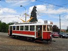 Historická tramvaj z roku 1929 na dvoe steovického muzea.