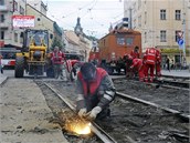 Oprava tramvajové trat (ilustraní foto)