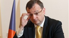 Premiér Petr Ne�as b�hem rozhovoru pro MF DNES (31. kv�tna 2013)