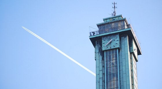 Věž Nové radnice na Prokešově náměstí v Ostravě
