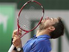 POSTUP. vcarsk tenista Stanislas Wawrinka porazil na Roland Garros v pti