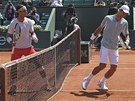 BITVA ZA�ÍNÁ. Tenisté Rafael Nadal a Novak Djokovi� se chystají na semifinále
