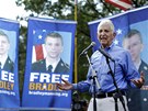 Ped základnou Fort Maede v Marylandu protestovaly za Manningovo osvobození