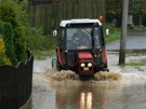 Zplavená byla i obec Hoepník na Pelhimovsku. (2. ervna 2013)