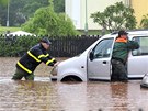 Hostinné na Trutnovsku zaplavilo 2. ervna rozvodnné Labe. V centru bylo