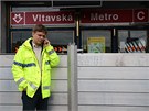 Pedseda Krizového tábu hl. m. Prahy Tomá Hudeek zkontroloval stav stanice