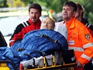 Evakuace pacient z Nemocnice Na Frantiku.