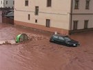 Dramatické chvíle pi povodni v Hostinné na Trutnovsku