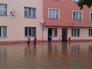 Cidlina zaplavila Nový Bydov (3.6.2013).