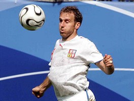 Karel Poborský v prbhu utkání mistrovství svta proti Itálii v ervnu 2006.