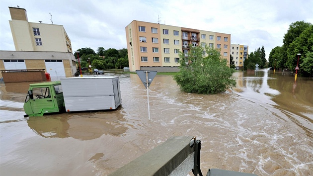 Nov Bydov na Krlovhradecku zaplavila 3. ervna rozvodnn Cidlina.