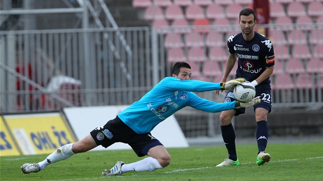 Momentka z duelu Brno - Slovcko.