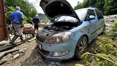 Pívalová povode v noci na 2. ervna nadlala v krkonoském msteku Svoboda