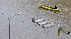 Zaplavené H�ensko v severních �echách.