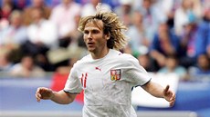 Pavel Nedvd v prbhu utkání proti Itálii na mistrovství svta v ervnu 2006.