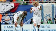 Pavel Nedvd v ervnu 2006 bhem utkání MS proti Itálii. Italové vyhráli 2:0, postoupili do osmifinále a ei jeli dom.