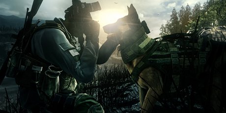 Obrázek z pítího dílu Call of Duty, který nese podtitul Ghosts.