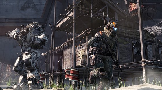 Ilustrační obrázek ze sci-fi akce Titanfall, kterou vytváří duchovní otec série Call of Duty.