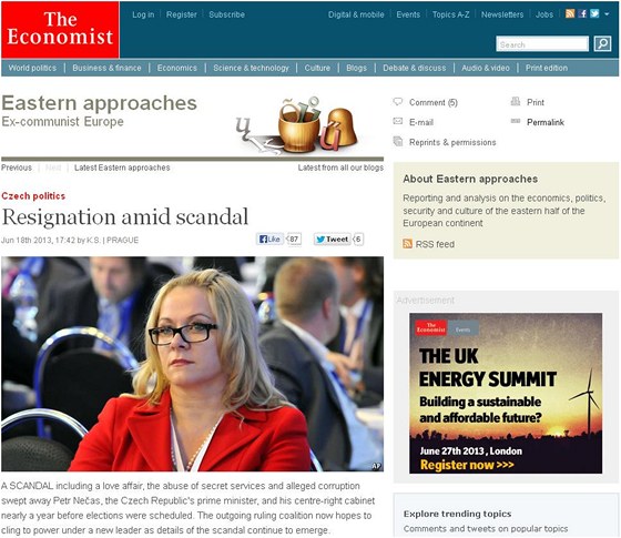 Aféra oima listu The Economist