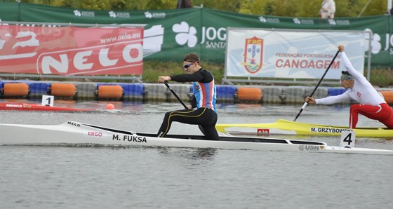 eský singlkanoista Martin Fuksa na trati závodu na 500 metr na mistrovství