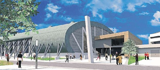Takto by mla nová atletická hala v Ostrav vypadat. Její stavba má pijít na