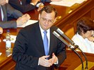 Premiér Petr Neas vysvtloval poslancm záleitost kolem Vojenského