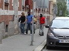 Policisté pivádjí Janu Nagyovou na policejní sluebnu v Masné ulici v Ostrav