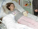 Kateina na poátku své hospitalizace ve Fakultní nemocnici Motol.