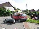 Nehoda motorkáe ve Chvojenci