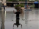 Povodn po bouce v Karlín
