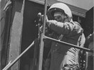 Trekovová na ploe ped raketou 16. 6. 1963 krátce ped nástupem do Vostoku 6