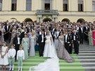 védská princezna Madeleine s manelem a svatebními hosty z královských rodin