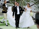 védská princezna Madeleine s manelem Chrisem O'Neillem (8. ervna 2013)