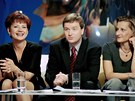 Jolana Voldánová, Bohumil Klepetko a Daniela Drtinová v poadu Vák (1999)