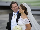 Bankéř Chris O'Neill si vzal švédskou princeznu Madeleine. (8. června 2013)