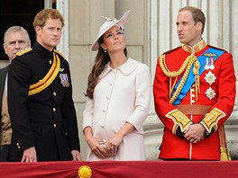 Princ Harry, thotná Catherine a princ William (15. ervna 2013)