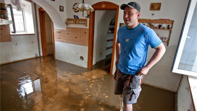 Martin Mikyna z eskch Kopist ml pi povodni v dom metr vody.