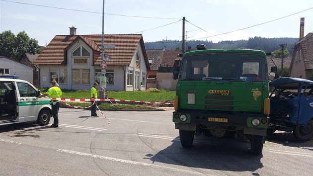 Nehoda v st nad Orlic. Foto: Martin opek