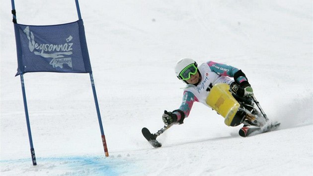 Mladá sportovkyně získala třetí místo v obřím slalomu ve švýcarském Veysonnaz.
