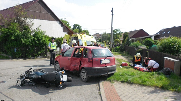 Nehoda motorke ve Chvojenci