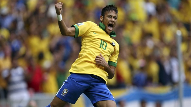 OBROVSKÁ RADOST. Neymar slaví svj parádní gól ze 3. minuty zápasu s Japonskem.