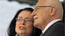 Miroslava N�mcová a Václava Klaus