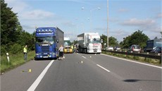 P�ed rozjetý kamion na dálnici D1 u Brna sko�il v pond�lí ráno sebevrah. P�e�il