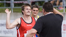 Zdenk Stromík vyhrál na atletickém mistrovství R v Táboe závod na 100 metr 