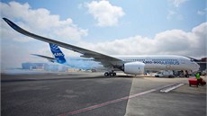 Letadlo Airbus A350 konen na letiti